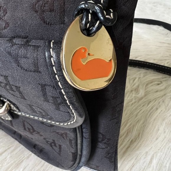 DOONEY & BOURKE Black Crossbody Letter Carrier Shoulder Handbag - Picture 13 of 16